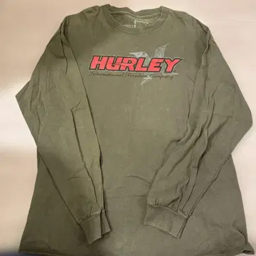 Hurley 긴팔 셔츠 S 올리브 그린