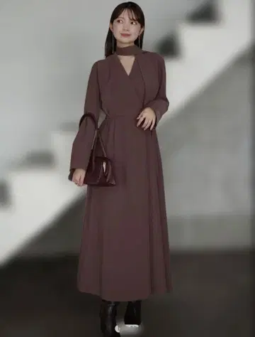 [ 새상품 ] anuans 더블 새틴 클래시컬 원피스