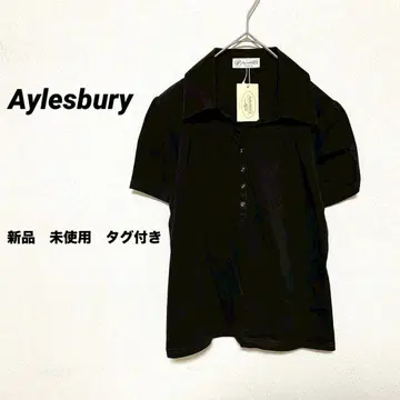 3501T 앨리스버리 반팔 피케 셔츠 버튼 개더 블랙 상의 M