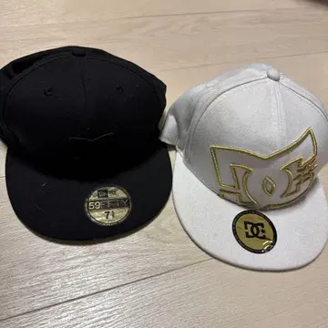 DC 59FIFTY 캡 블랙 화이트 세트
