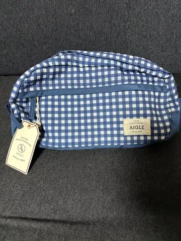 AIGLE 체크 무늬 파우치