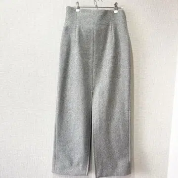 Whim Gazette 윔 가젯 멜톤 슬릿 스커트 그레이