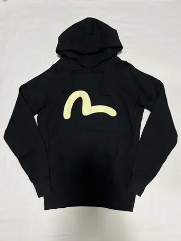 EVISU 후드티 40사이즈 화이트 갈매기 블랙 속기모 후디 블랙