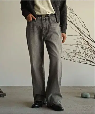 shiun FLARE SLUB DENIM PANTS XS 사이즈