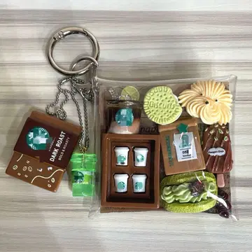 가챠 파우치 브라운 말차 카페