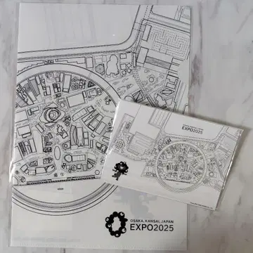 회장도 클리어 파일 뷰 맵 카드 5장입 흑백 엽서