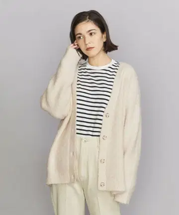 BY 루프얀 V넥 빅 가디건