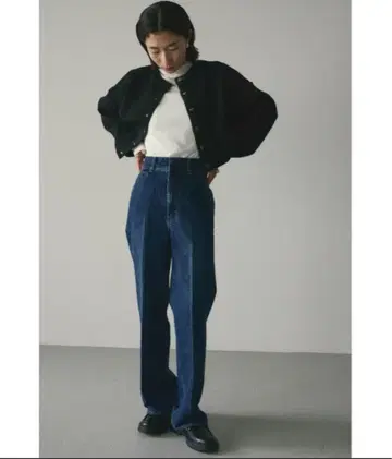 스타일믹서기 센터 프레스 세미 플레어 데님