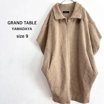 [그랜터블] 니트 판초 M 베이지 야마다야 울100% 새상품급