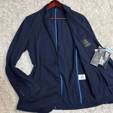 택 포함 미사용 Navy 테일러드 자켓 언컨 L 사이즈 카노코