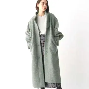 새상품급 BEAUTE DE OPAQUE 보아 롱 코트 더스티 컬러