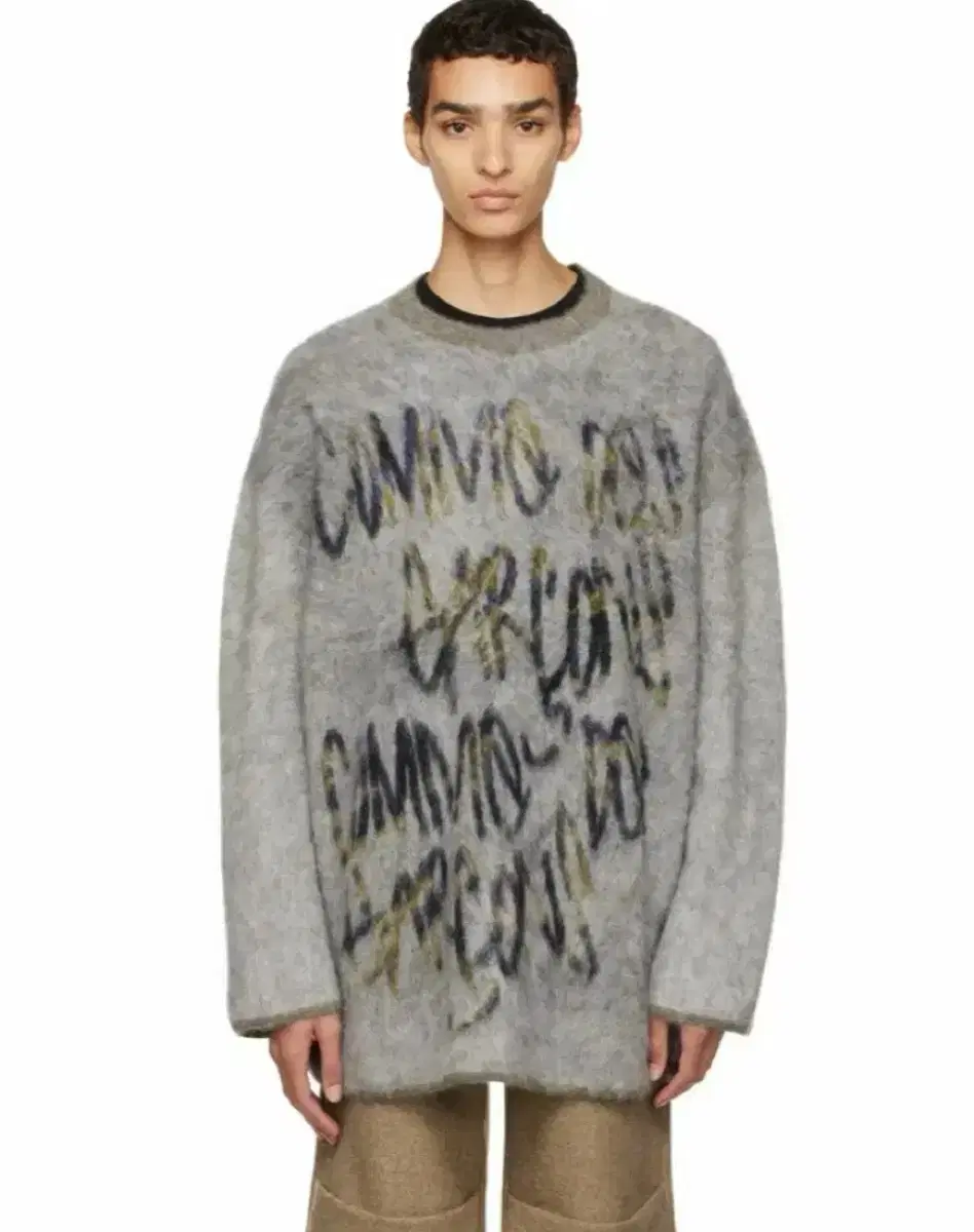 Comme des Garçons Homme Plus / Lettering Jacquard Mohair Knit / L