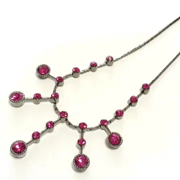 핑크 스톤 목걸이