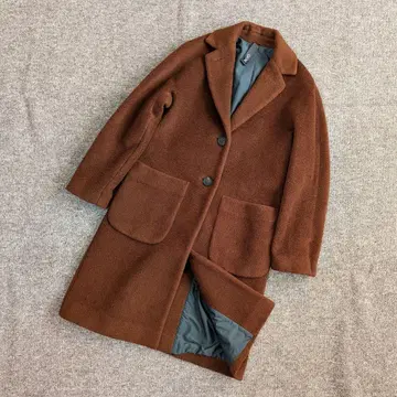 hevo 이 모헤어 브라운 코트