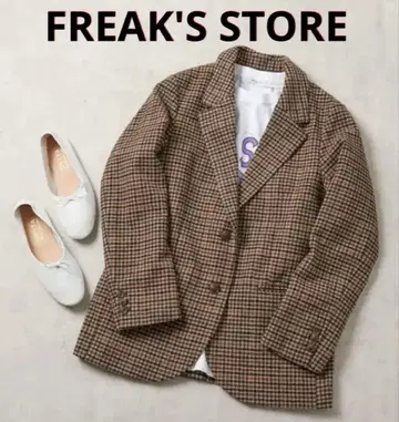 FREAK'S STORE 건클럽 체크 자켓 울 자켓