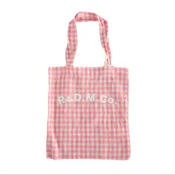 올드맨즈 테일러 LINEN GINGHAM CHECK TOTE BAG