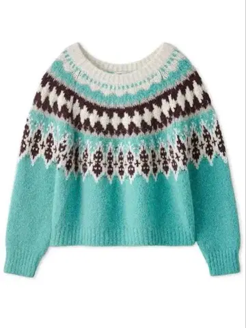 [ 미사용 ] FRAY I.D 알파카 샤기 페어아일 니트 풀오버