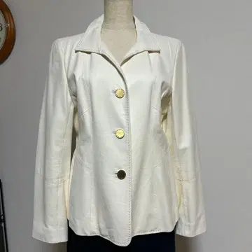 라핀 양가죽 크림 가죽 싱글 브레스 자켓 11호