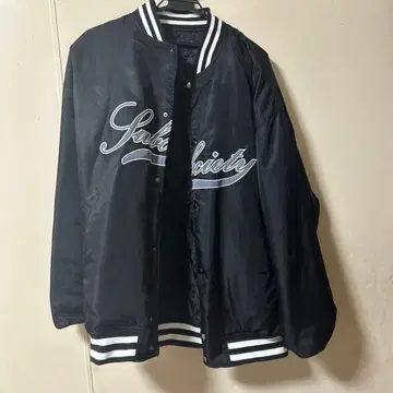 Subciety 바시티 자켓 블랙 L 사이즈