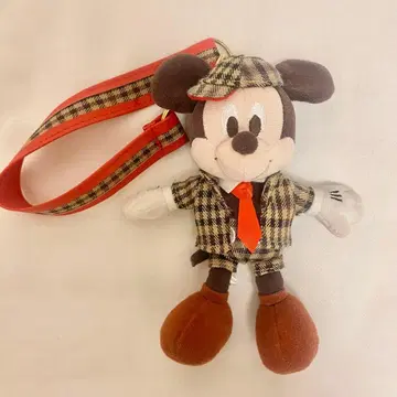 디즈니 스토어 인형 배지 미키마우스 탐정풍 의상