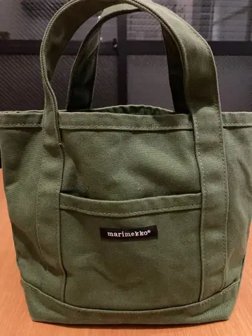 marimekko 올리브 그린 토트백