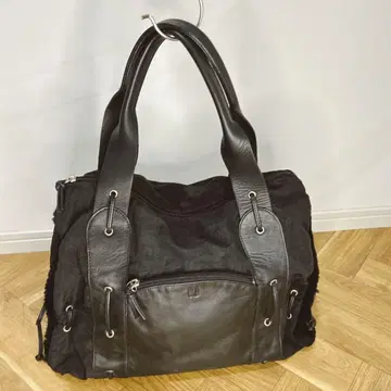 t.b. 센소유니코 소가죽 x 나일론 x 시프 토트백 블랙 숄더