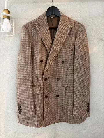 유니버설 랭귀지 더블 자켓 트위드 블레이저