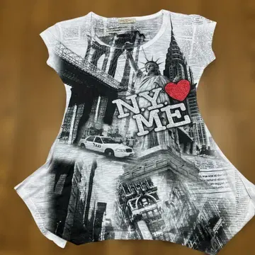 Sweet Gisele 뉴욕 풍경 프린트 T셔츠 S 사이즈