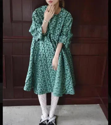 자카드 플라워 드레스 [ SANSeLF ] 롱