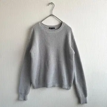 23구 니트 상의 스웨터 그레이 면 코튼 워셔블 온워드