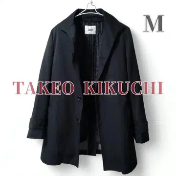 새상품급 다케오 키쿠치 스텐카라 코트 M 블랙 라이너 포함 하프 기장