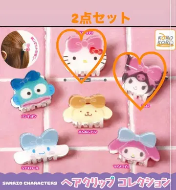 산리오 헤어 클립 컬렉션 키티 쿠로미