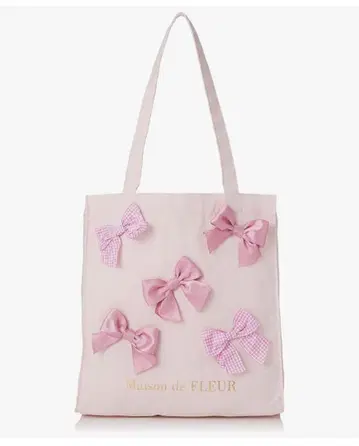 Maison de FLEUR 리본 스퀘어 토트백