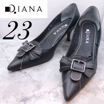 DIANA 다이애나 펌프스 블랙 리본 벨트 포인티드 23 블랙