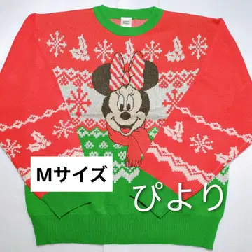 디즈니 아베일 크리스마스 미니 니트 풀오버 스웨터 M 사이즈