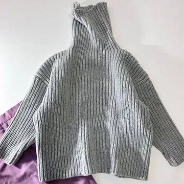 베이스레인지 터틀넥 니트 Baserange 그레이 와이드