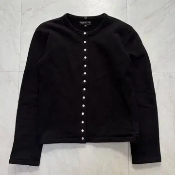 에네스베 인프레션 가디건 후드 결품 블랙 속기모 T3