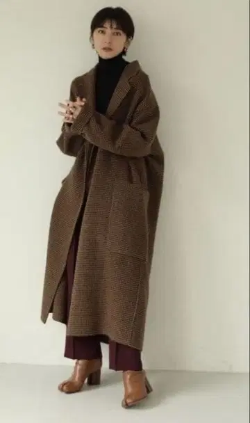 TODAYFUL 오버 체크 코트 38