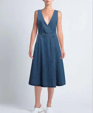 데님 오버롤 스커트 새상품급