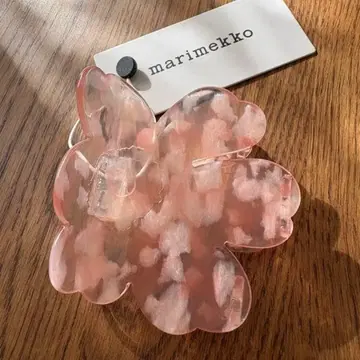 마리메꼬 헤어 클립 라지 우니코 핑크