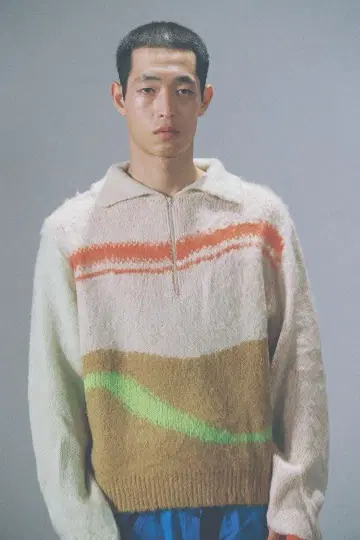 PAMM 광기의 하프 지퍼 니트