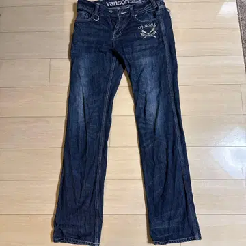 vanson 자수 디자인 데님 팬츠