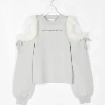 evelyn 퍼 숄더 니트 에블린 니트 상의