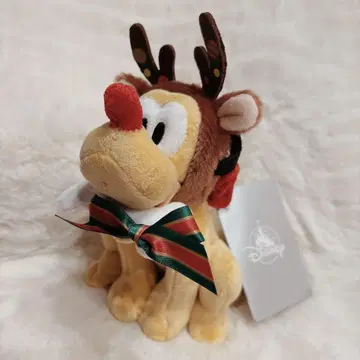 디즈니 스토어 플루토 봉제 인형 키링 키체인 크리스마스