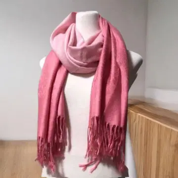 미사용 새상품 [파슈미나] 스톨 실크 숄 대형 머플러 캐시미어 느낌