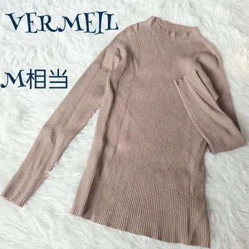 [ 베르메이유 페예나 ] 하이넥 리브 니트 M 상당 깔끔한 내추럴