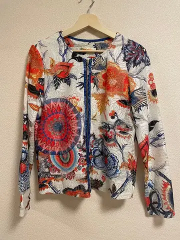 101 IDEES 패턴 노카라 자켓