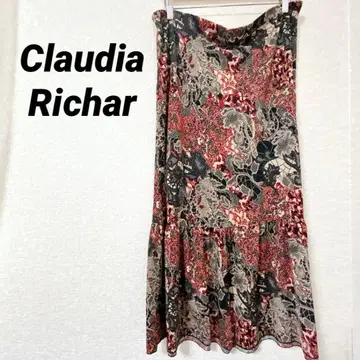 레어 Claudia Richar 플라워 프린트 롱 스커트 프리