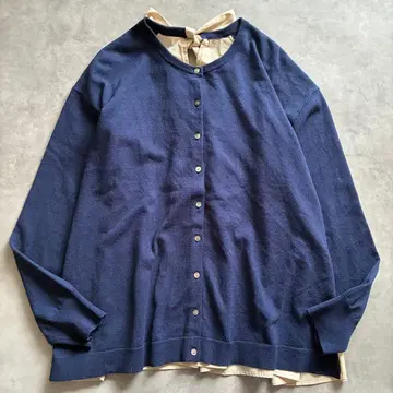 새상품급 더마 컬렉션 니트 가디건 블라우스 이소재 절개 빅 사이즈