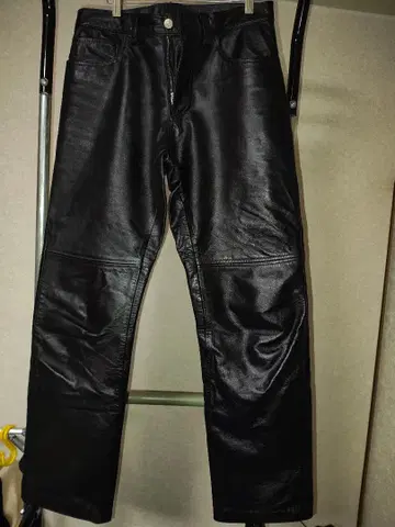 90s PPFM 천연 가죽 스트레이트 팬츠 35인치